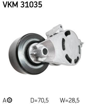 Rolo tensor da correia trapezoidal estriada SKF ref. VKM 31035